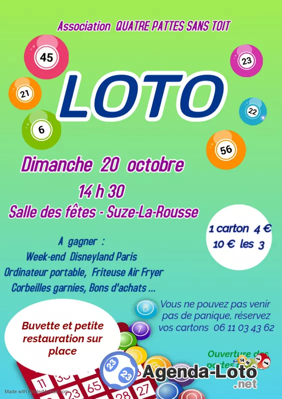 Loto des Quatre Pattes Sans Toit