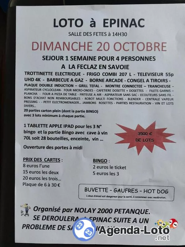 Loto de Nolay 2000 Petanque