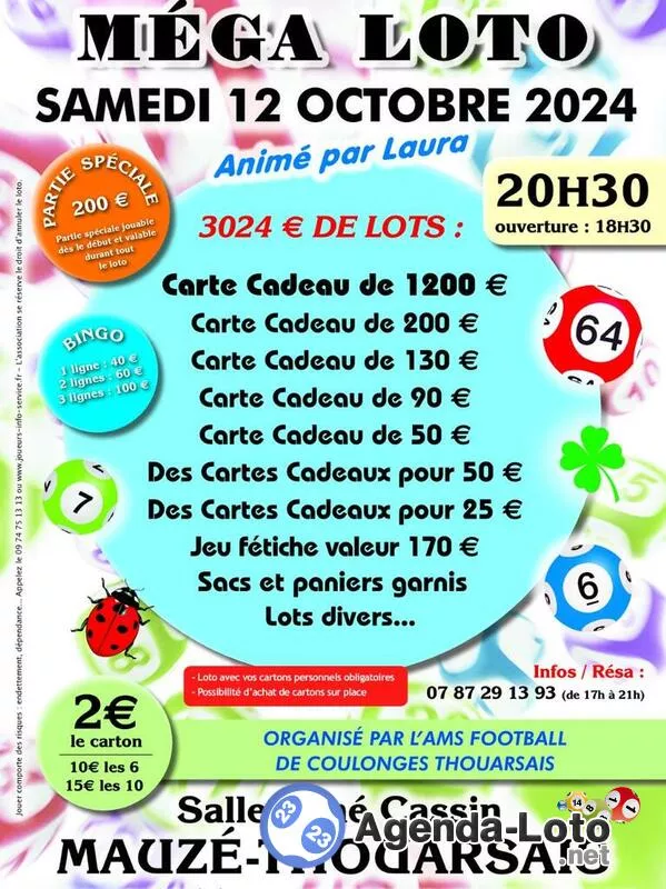 Méga Loto Ams Foot Coulonges Thouarsais Salle Rene Cassin