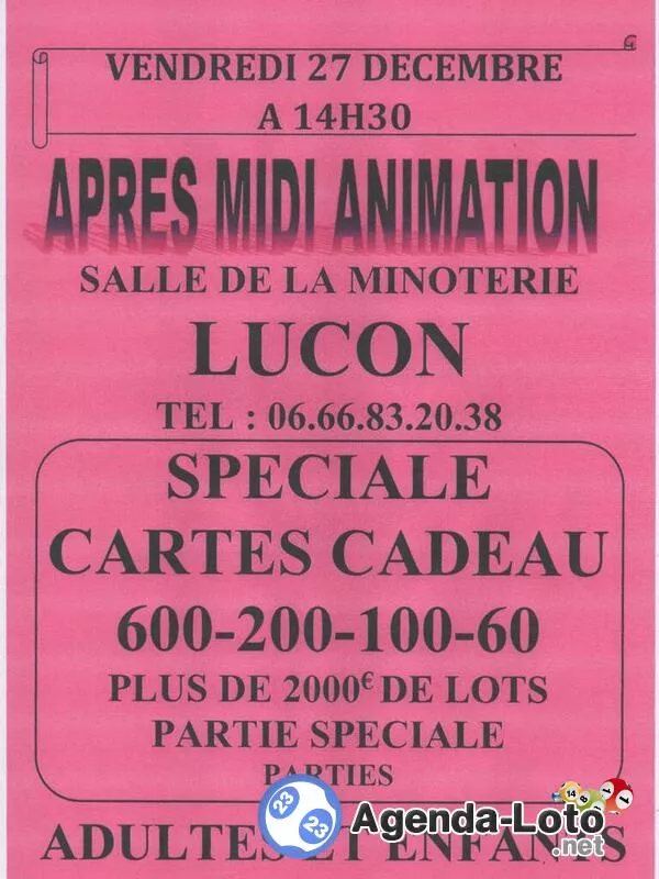 Après Midi Animation Loto