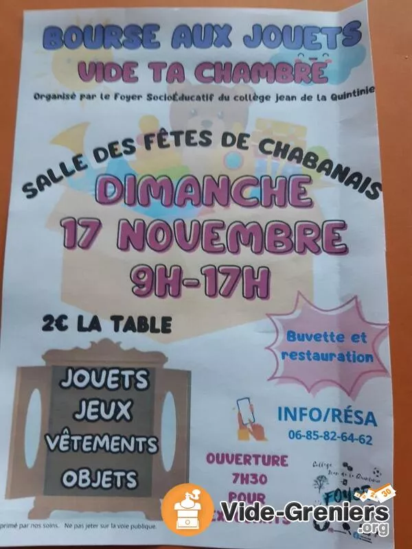 Bourse Aux Jouets-Vide Ta Chambre