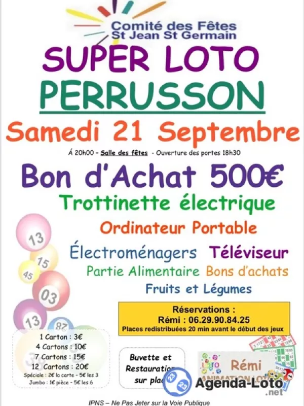 Super Loto du Cdf de St Jean St Germain Animé par Rémi