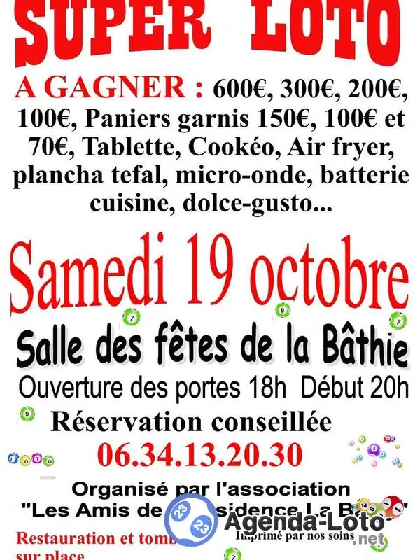 Super Loto Réservation à Partir du 1Er Octobre