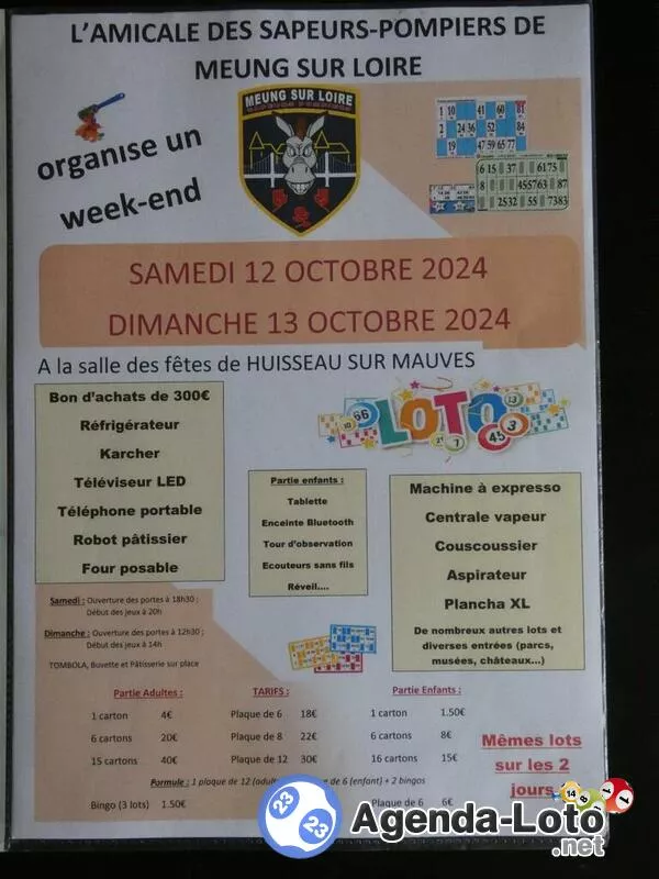 Loto des Sapeurs Pompiers de Meung sur Loire