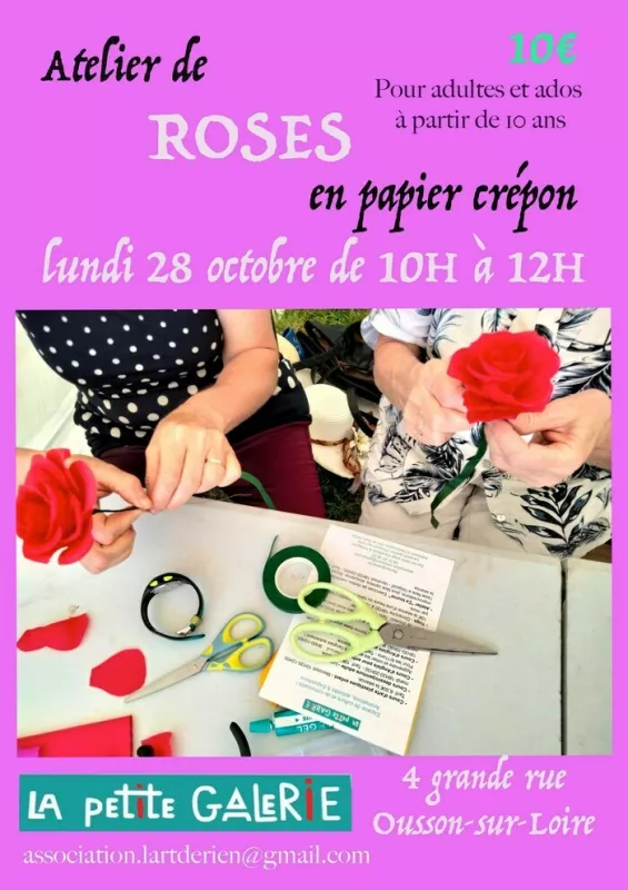 Atelier Création de Roses en Papier Crépon