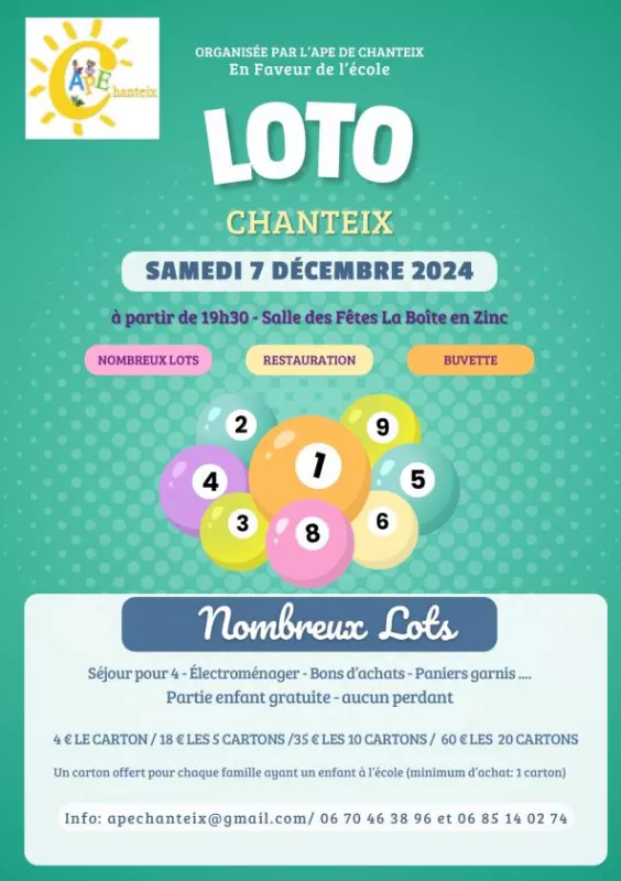 Loto Ape Chanteix 2024