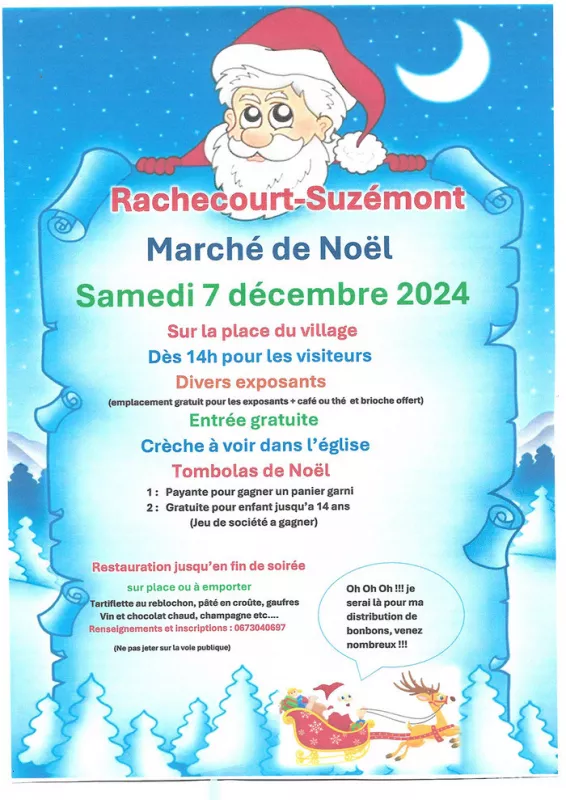 Marché de Noël à Rachecourt-Suzémont