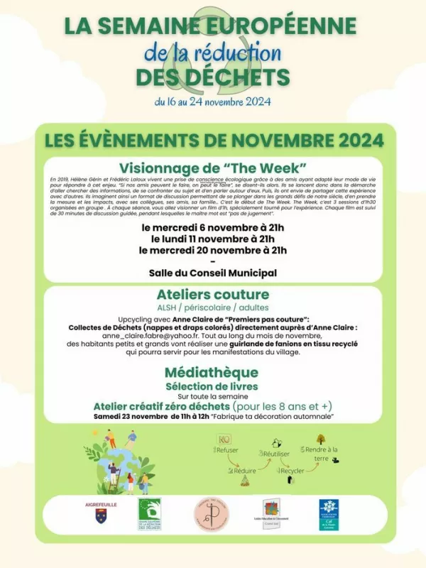 Atelier Créatif Zéro Déchets-Samedi 23 Novembre