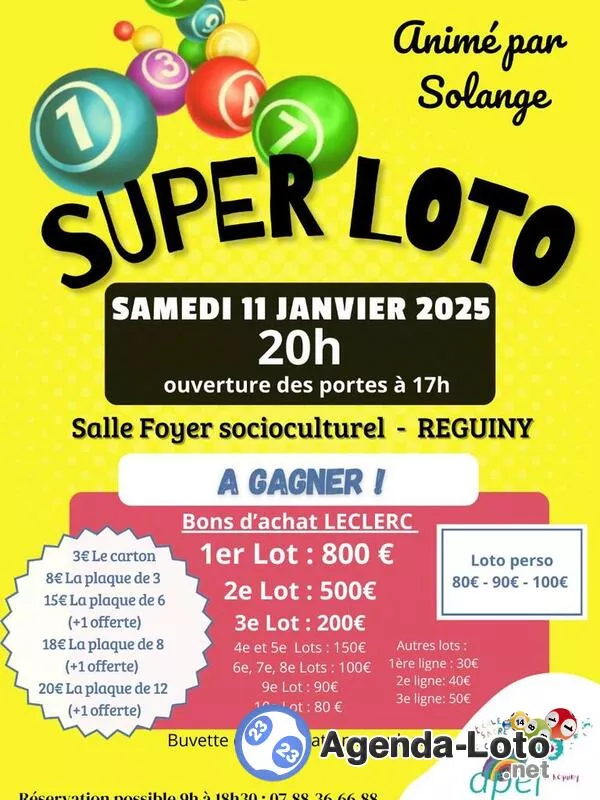 Loto de l'Apel du Sacré Cœur de Réguiny