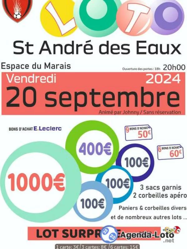 Loto Spécial Bons D Achat de la Saint André Football