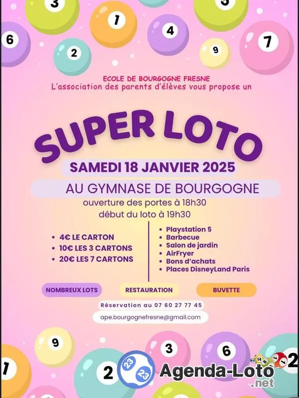 Super Loto-Ape École Bourgogne-Fresne