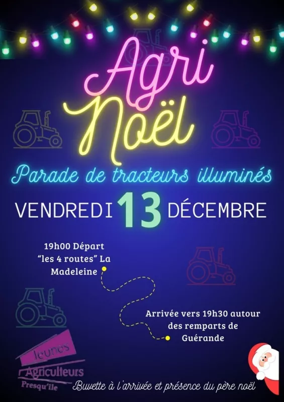 Agri Noël-Parade de Tracteurs Illuminés