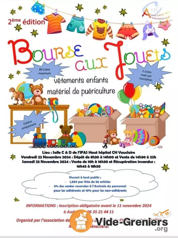 Bourse Aux Vêtements, Jouets et Puéricultures