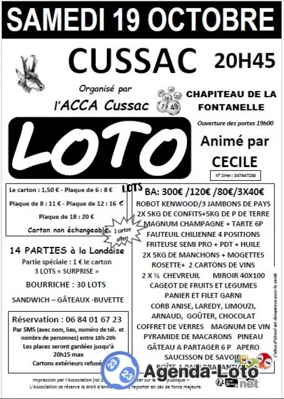 Loto de L Acca de Cussac Anime par Cecile