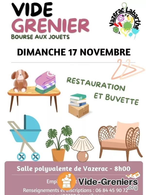 Vide Grenier, Bourse Aux Jouets, Vide Dressing