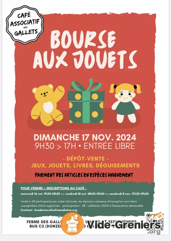 Bourse Aux Jouets du Café Associatif des Gallets