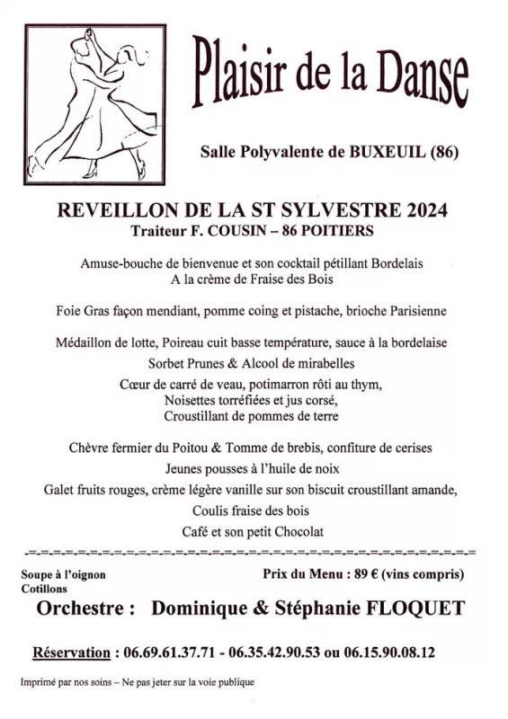 Réveillon de la Saint Sylvestre-Plaisir de la Danse