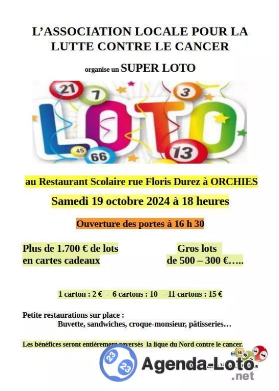 - Super Loto : l'Assoc. Locale Lutte Contre le Cancer