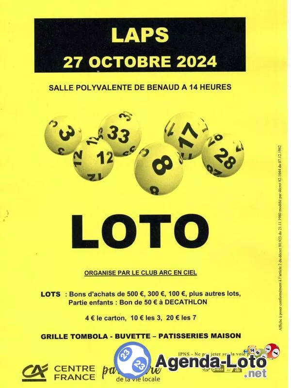 Loto du Club Arc en Ciel