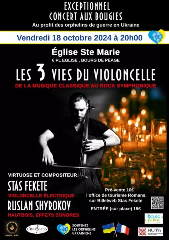 Concert Aux Bougies-les 3 Vies du Violoncelle