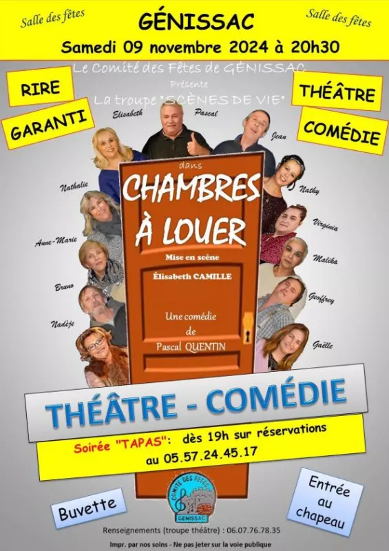 Theâtre Comedie «Chambres a Louer»