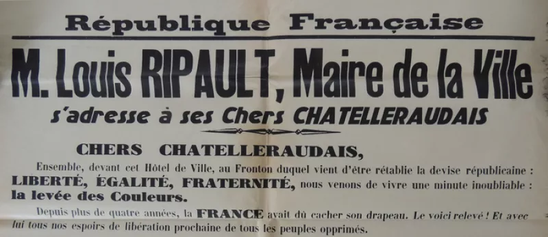 «Libération de Châtellerault, Libérations de la France»-80E Anniversaire de la Libération de la France