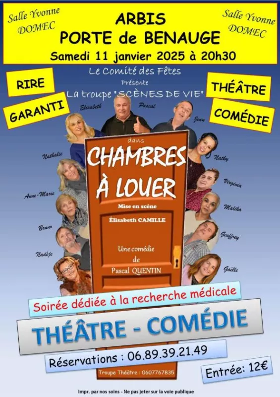 Theâtre Comedie «Chambres a Louer»