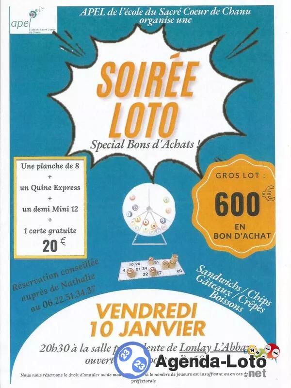 Loto Apel Sacré Coeur Chanu