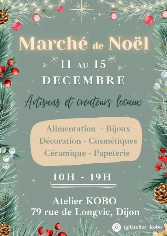 Marché de Noël de l'Atelier Kobo 2024