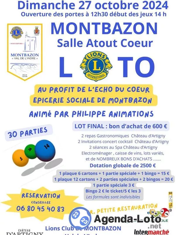 Super Loto Lions Club Montbazon Anime par Philippe Animation