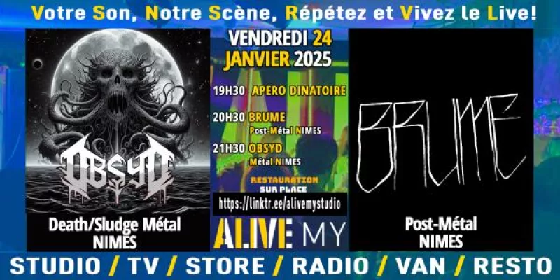 Obsyd et Brume Soirée Metal Nimois Notyourlive