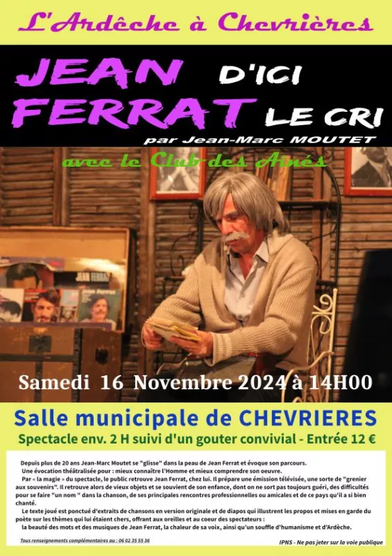 Spectacle Musical le 16 Novembre 2024 à Chevrieres