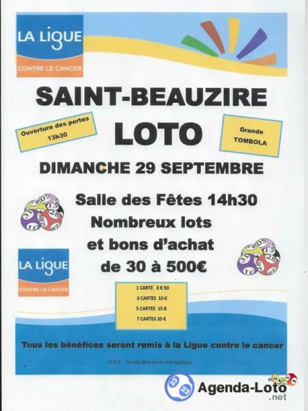 Grand Loto Solidaire au Profit du Cancer