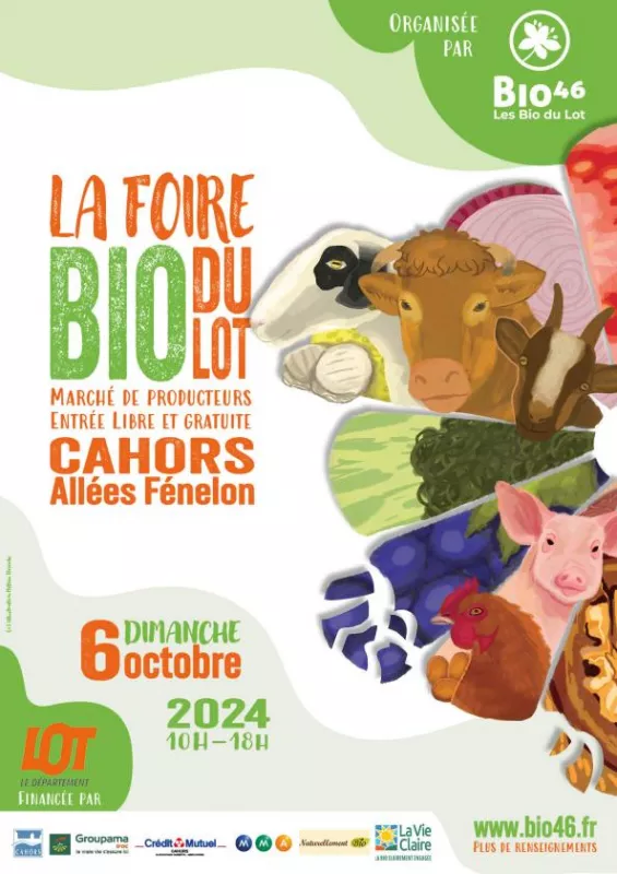 Foire Bio du Lot Dimanche 6 Octobre 2024, 10H/18H