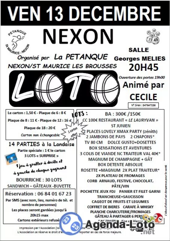 Loto de la Petanque Anime par Cecile