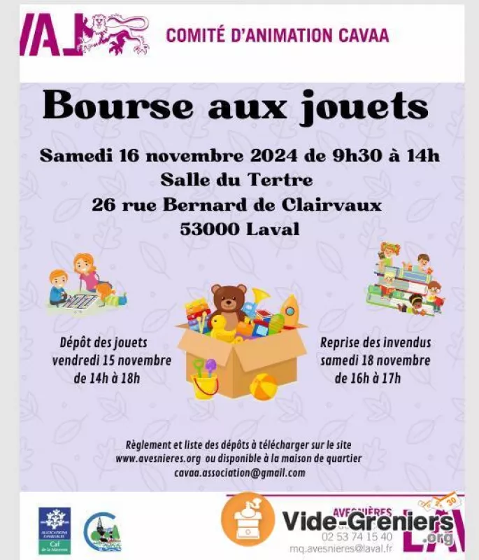 Bourse Aux Jouets et Livres-Salle du Tertre-Laval