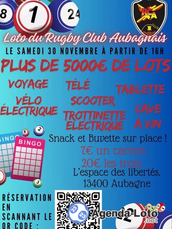 Loto du Rugby Club Aubagnais