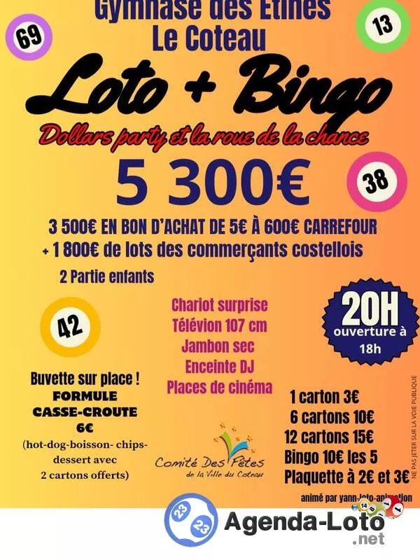 Mega Loto du Comité des Fêtes du Coteau