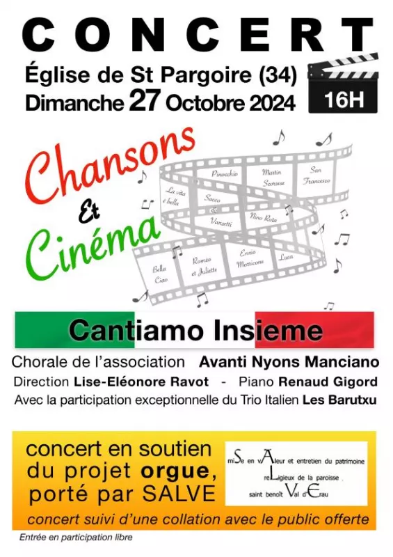 Concert Chansons et Cinéma Italien