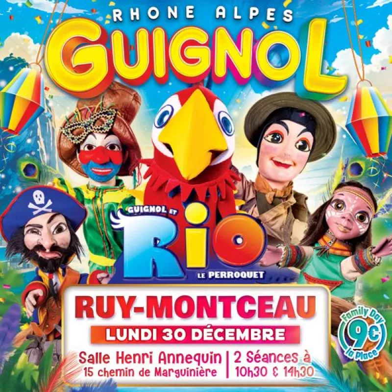 Guignol Rhône Alpes et Rio le Majestueux Perroquet