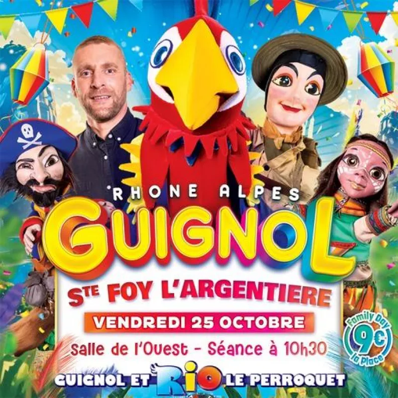 Guignol Rhône Alpes et Rio le Majestueux Perroquet