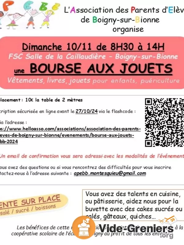 Bourse Aux Jouets et Vêtements Boigny sur Bionne