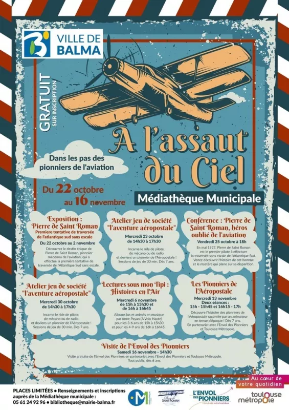 Conférence : «Pierre de Saint Roman, Héros Oublié de L’aviation»-Vendredi 25 Octobre