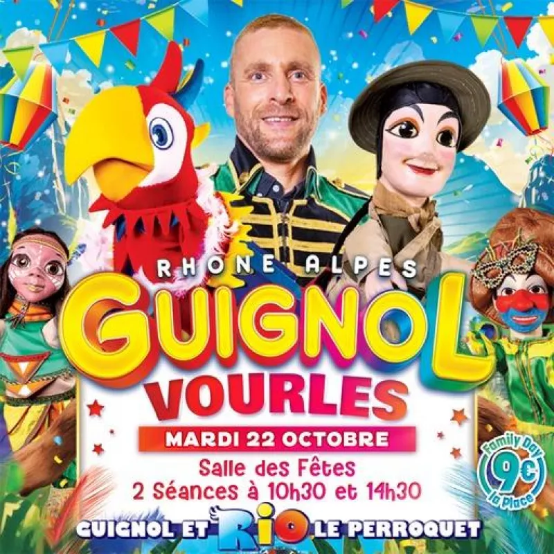 Guignol Rhône Alpes et Rio le Majestueux Perroquet