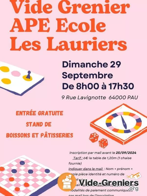 Vide Grenier Ape Ecole des Lauriers