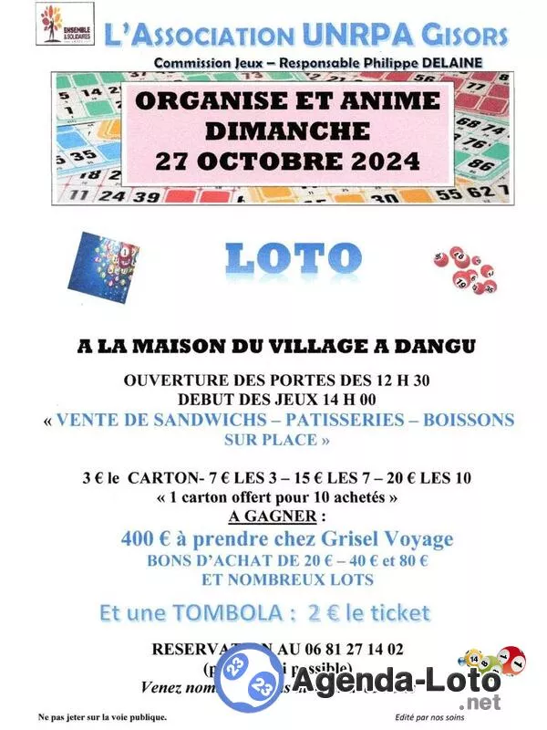 Grand Loto Ensemble et Solidaire Unrpa Gisors