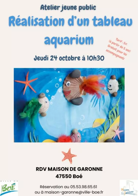 Réalisation d'un Tableau Aquarium-Jeune Public