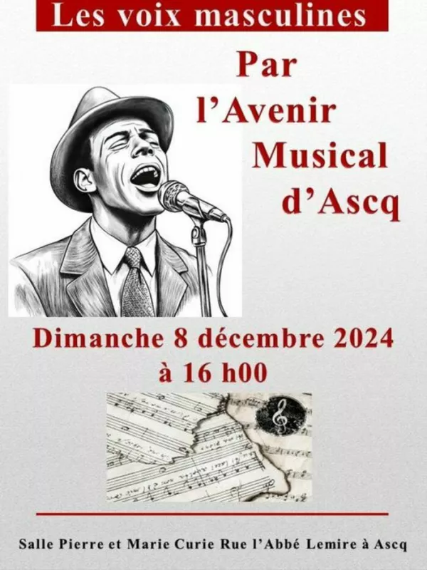 Concert «les Voix Masculines» par l'Avenir Musical d'Ascq