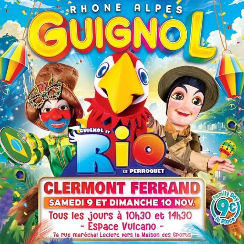 Guignol Rhône Alpes et Rio le Majestueux Perroquet