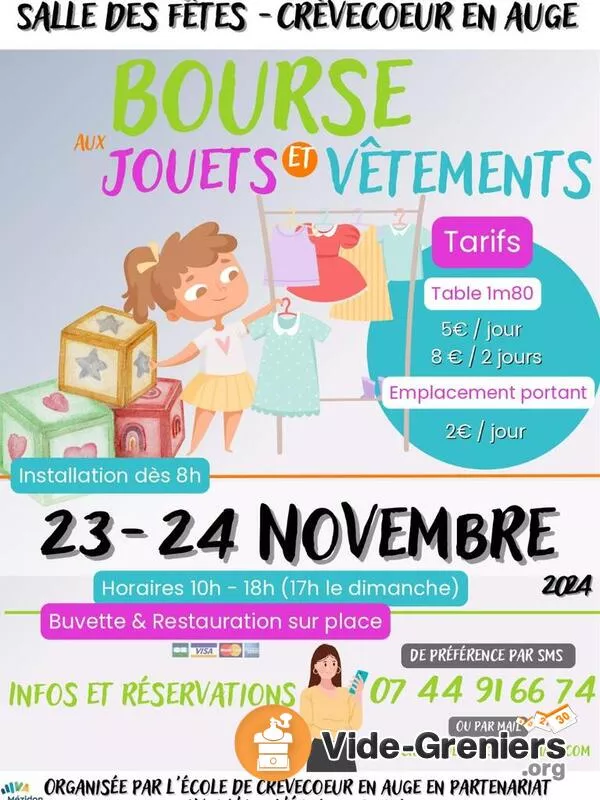 Bourse Aux Jouets, Vêtements Enfants-Adultes, Puericulture